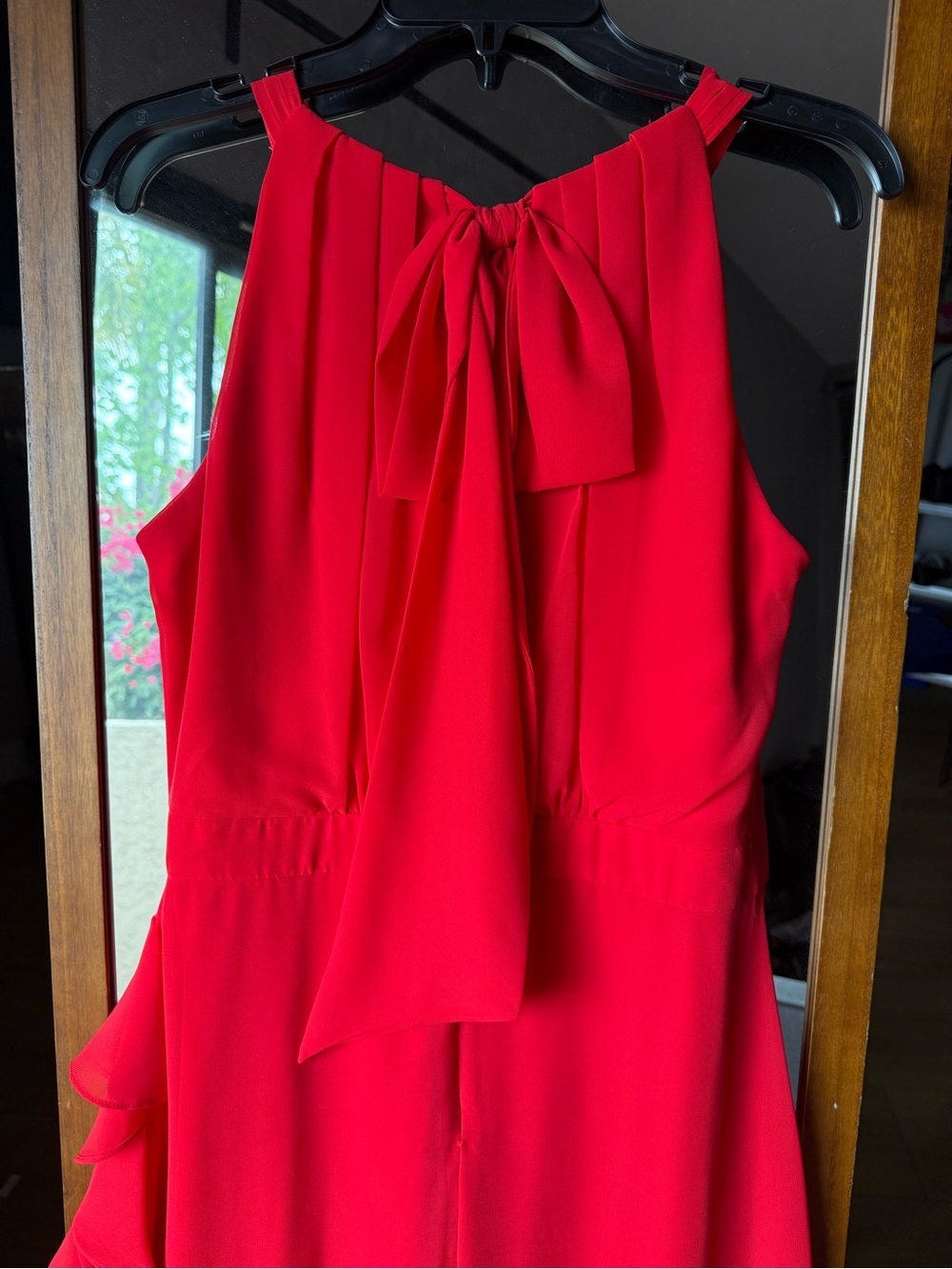 Betsy & Adam Bold Red Ruffled Maxi dress - Picture 6 of 8